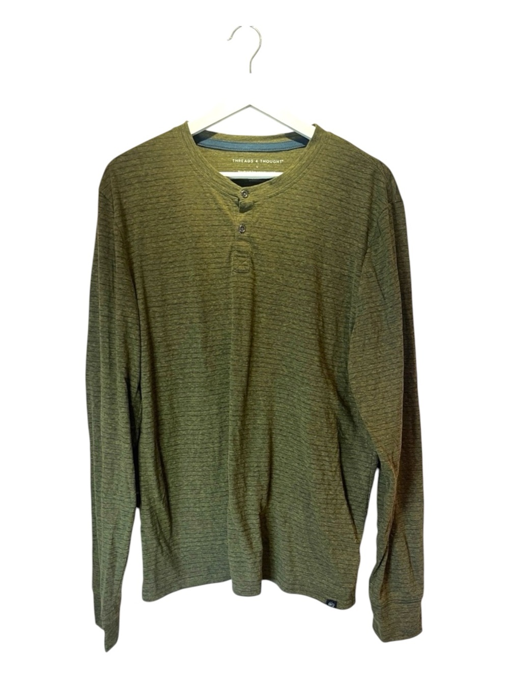 Threads 4 Thought Men’s Henley Shirt Green Size Large
